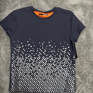 Ultracor Navy Blue and Silver Dotted Tee